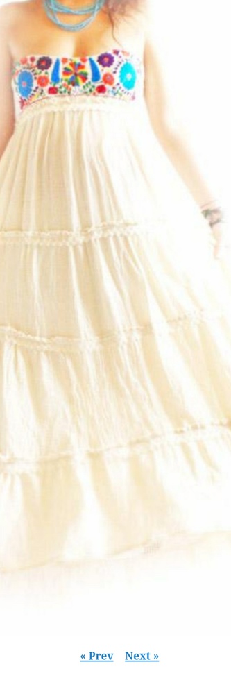 Aida Coronado Mexican embroidered dress